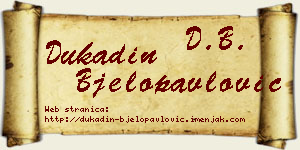Dukadin Bjelopavlović vizit kartica